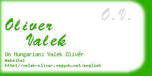 oliver valek business card